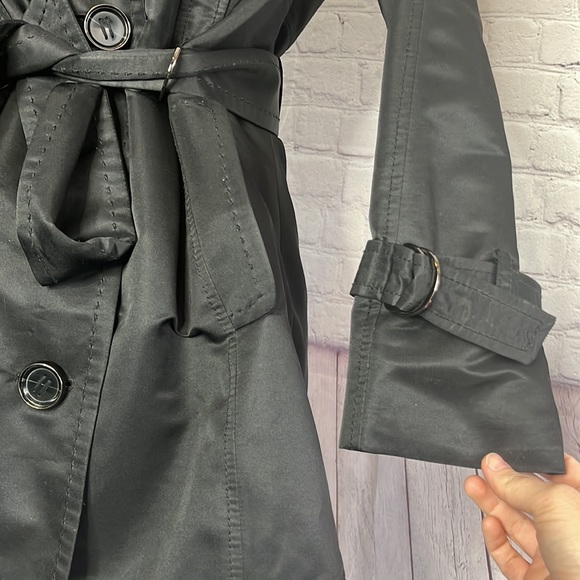 Jones New York Button Down Tie Waist Trench Coat - Picture 3 of 8